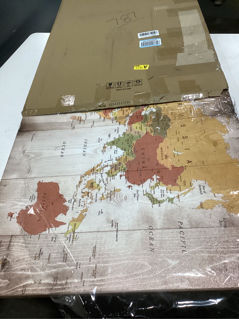 Condition photo showing Good Condition for Retro Nautical Wall Decor Framed Canvas Wall Art Rustic Large Canvas Pictures Artwork Prints for Office Home Living Room Bedroom Decoration 24"x 48" Art-01 47.3"L x 23.6"W