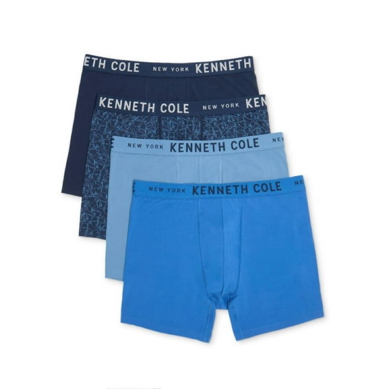 4 pack kenneth cole ny stretch boxer briefs blk/grey men's m