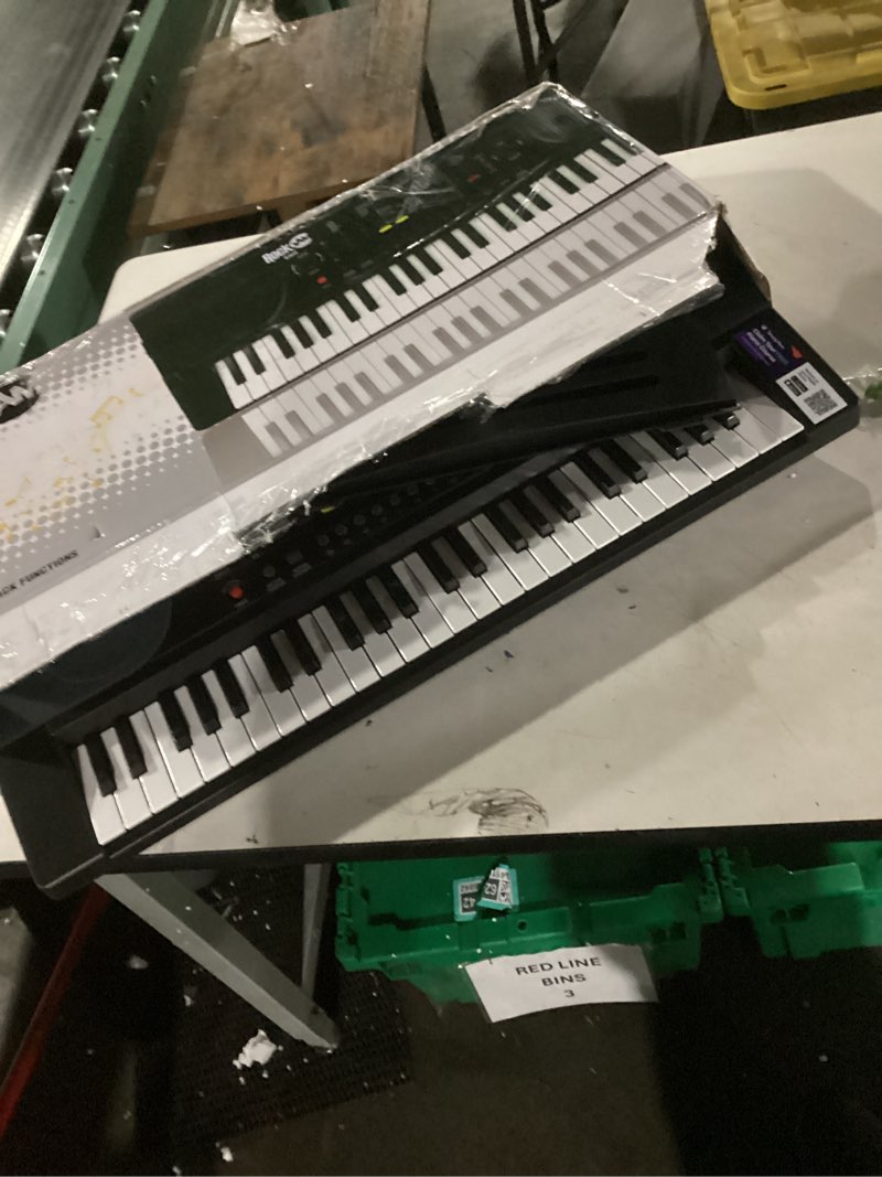 Condition photo showing Good Condition for RockJam 49 Key Keyboard Piano,Sheet Music Stand, Piano Note Stickers & Simply Piano Lessons Black