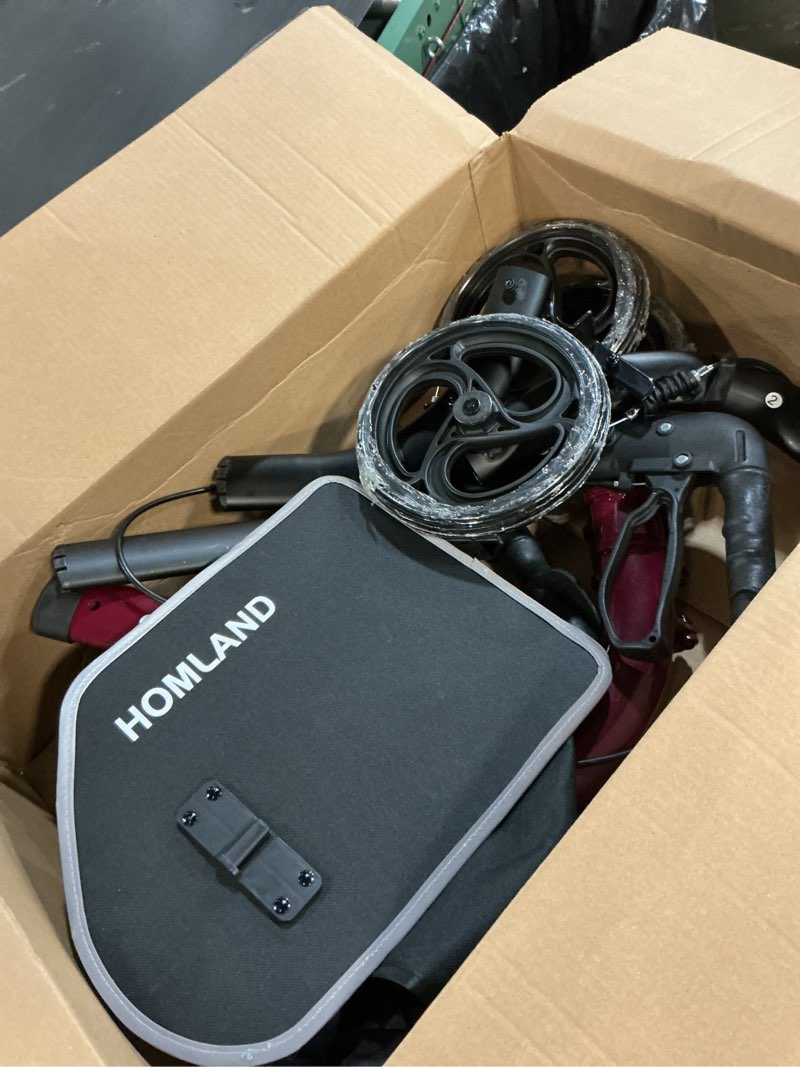 Condition photo showing Good Condition for 3 wheel walkers for seniors, foldable wheeled rollator with cane hold and cup hold, lightweight three wheel rolling walker height adjustable for seniors,burgundy