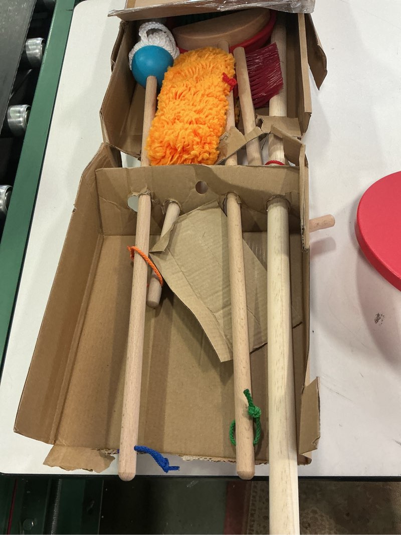 Condition photo showing Good Condition for Melissa & Doug Let's Play House Dust! Sweep! Mop! 6 Piece Pretend Play Set - Toddler Toy Cleaning Set, Pretend Home Cleaning Play Set, Kids Broom And Mop Set For Ages 3+