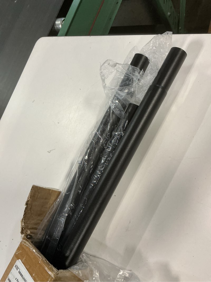 Condition photo showing Good Condition for Tension Curtain Rod 43 to 162 Inches (3.6 to 13.5 ft), 1.26" Diameter Spring Adjustable Heavy Duty Long Large Curtains Pole for Windows Door Bathroom Patio Outdoor No Drilling, Black 122-162 Inch