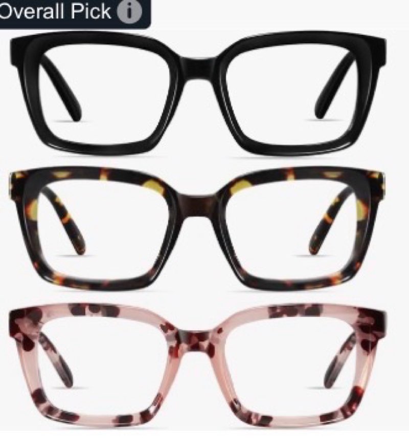 xvxv reading glasses for women men - blue light blocking readers oversize oprah square anti glare/ey