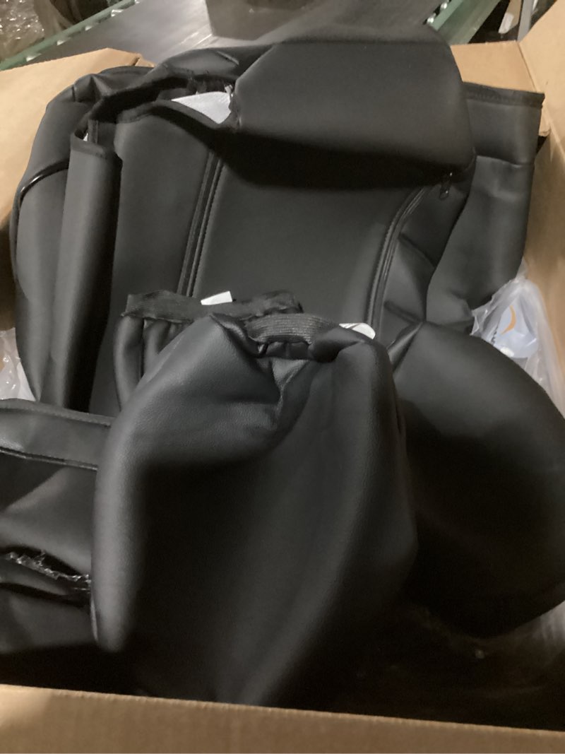 Condition photo showing Good Condition for custom fit corolla cross car seat covers full sets for 2023 2024 toyota corolla cross s se xse (hybrid-only) - faux leather(black) 2023 2024 s,se,xse (hybrid only) black