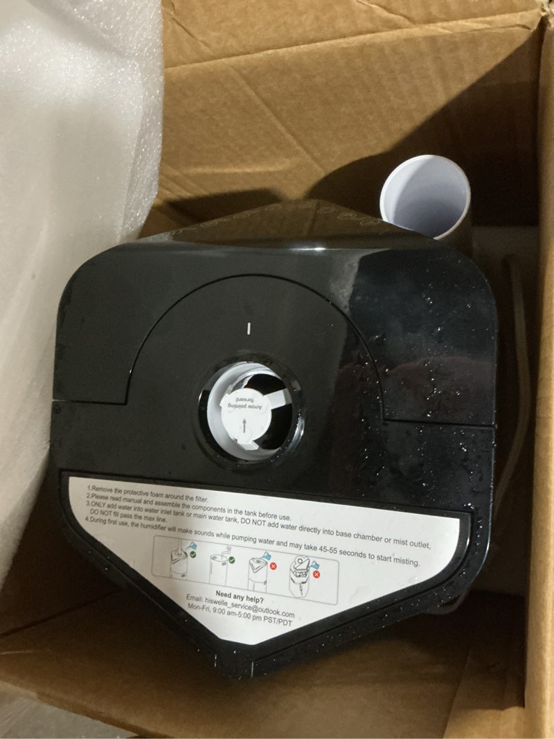 Condition photo showing As Is for 19L/5Gal Humidifiers for Bedroom Large Room 2800 sq ft, Quiet Humidifiers for Large Room, Floor Humidifier with 3 Mist Mode & Auto 180°Mist Tube for Home Whole House School Office Commercial Plants white