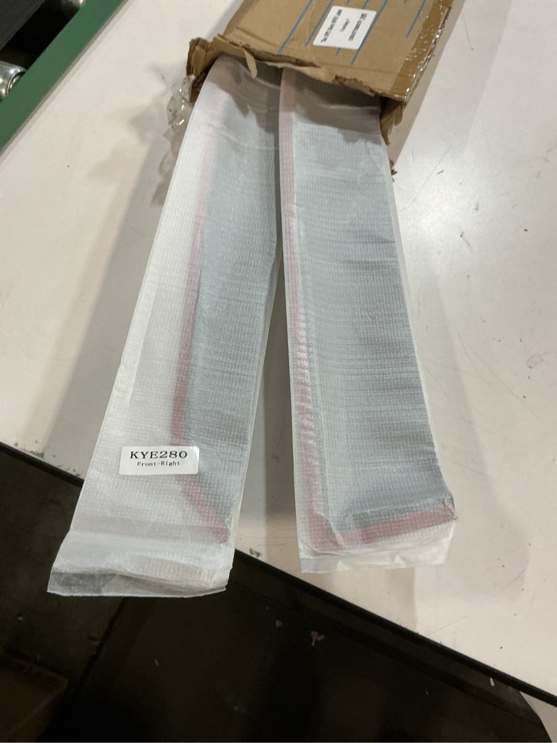 Condition photo showing As Is for 4pcs jdm vent window visors compatible with civic hatchback 2017-2021 only,outside mount style sun rain guard,smoke tint with chrome trim 17-21 civic hatchback