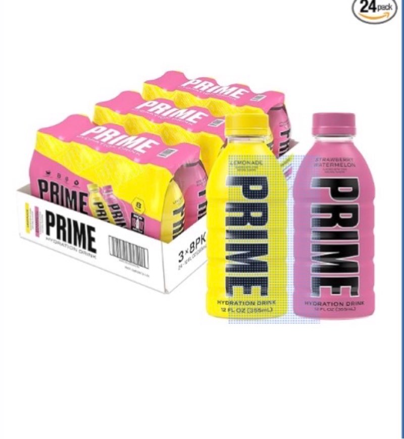 PRIME HYDRATION Duo - Strawberry Watermelon & Lemonade, Sports Drinks, Electrolyte Enhanced for Ulti (BBD :10 /25 )) 
