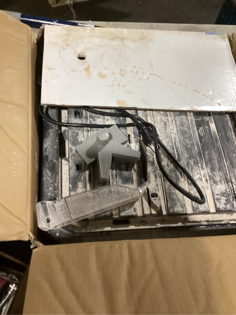 Condition photo showing As Is for used.. project source 4.1 -amp 4.5-in -blade tabletop tile saw