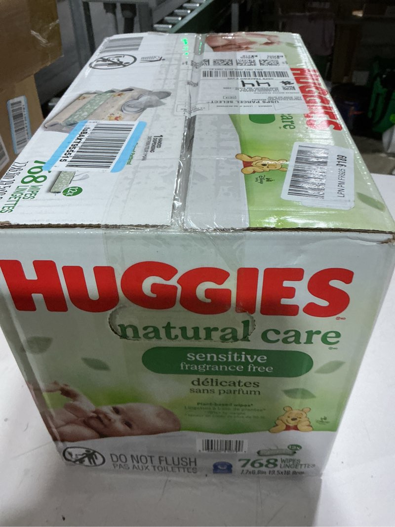Condition photo showing New/Like New for huggies natural care sensitive unscented baby wipes - 768ct