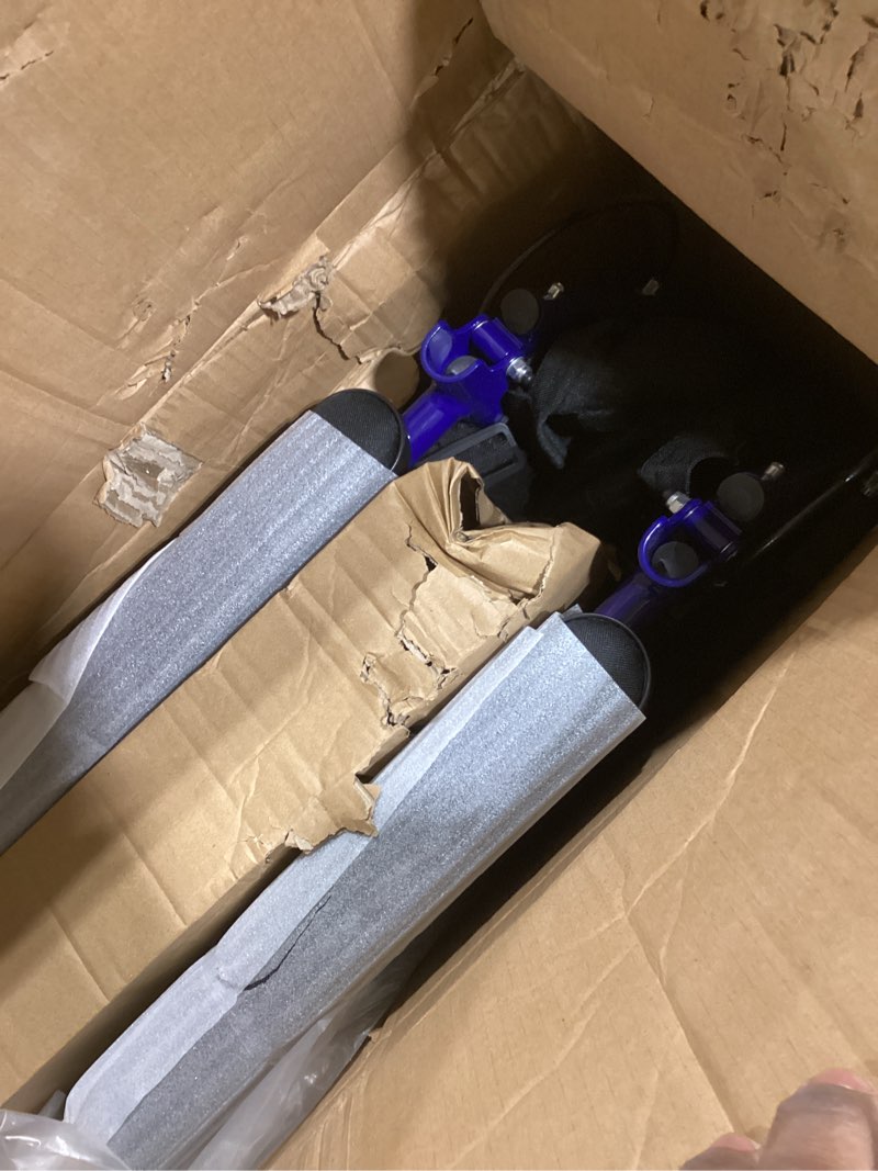 Condition photo showing Good Condition for Drive Medical EXP19LTBL Lightweight Expedition Folding Transport Wheelchair with Hand Brakes, Blue