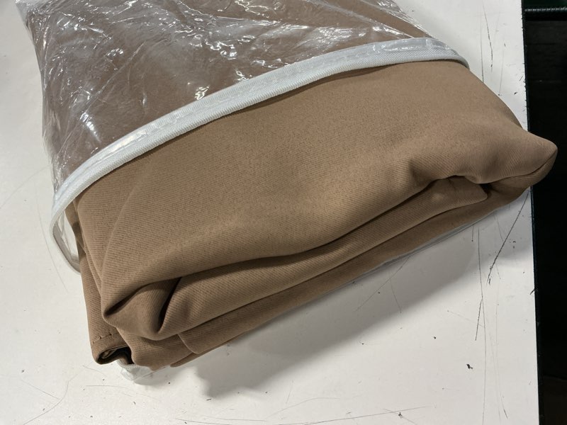 Condition photo showing Good Condition for yakamok khaki curtains, 100% blackout curtains 2 thick layers heat and full light blocking soft thermal insulated drapes for bedroom, each 52wx63l inches, 2 panels 52"w x 63"l (pack of 2) khaki