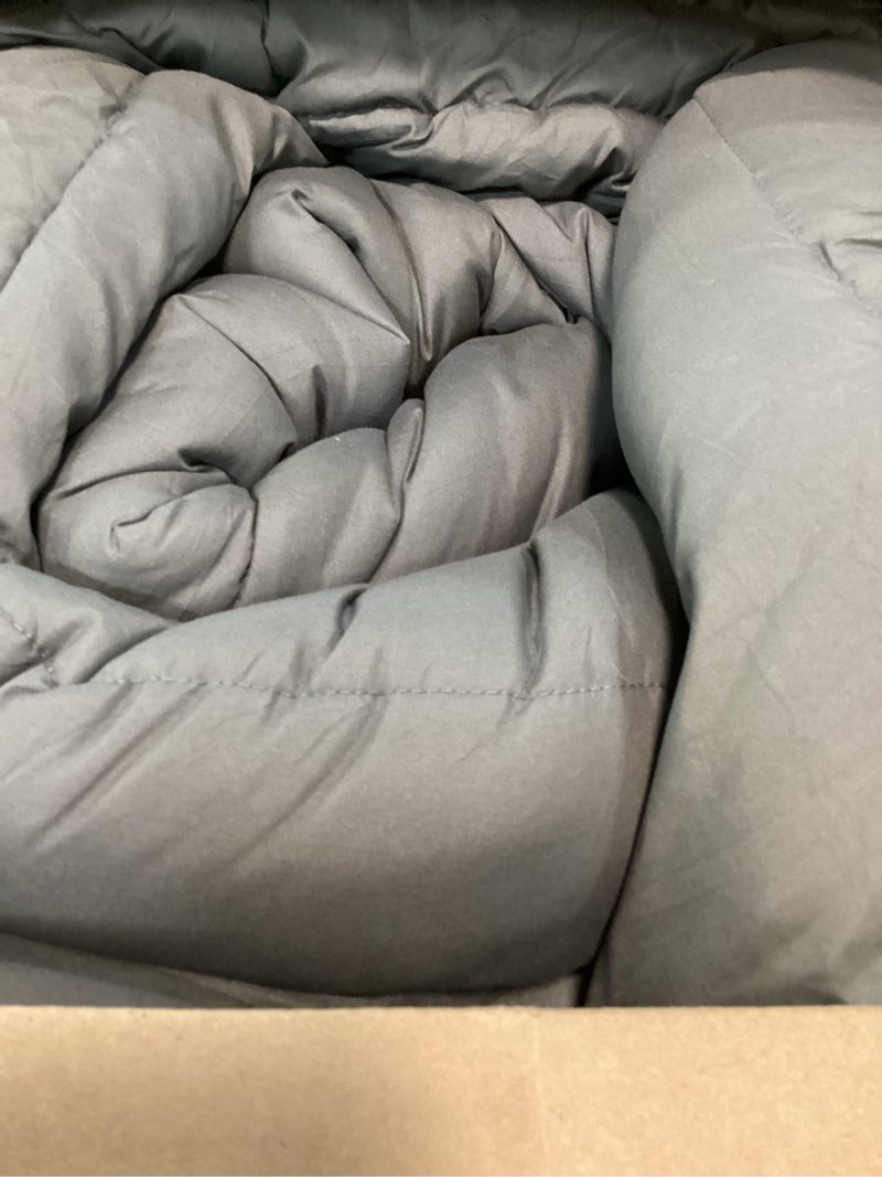 Condition photo showing Good Condition for texartist premium 2100 series california king comforter all season breathable grey comforter soft 4d spiral fiber quilted down alternative duvet with corner tabs hotel style (96"x104") california king comforter grey comforter