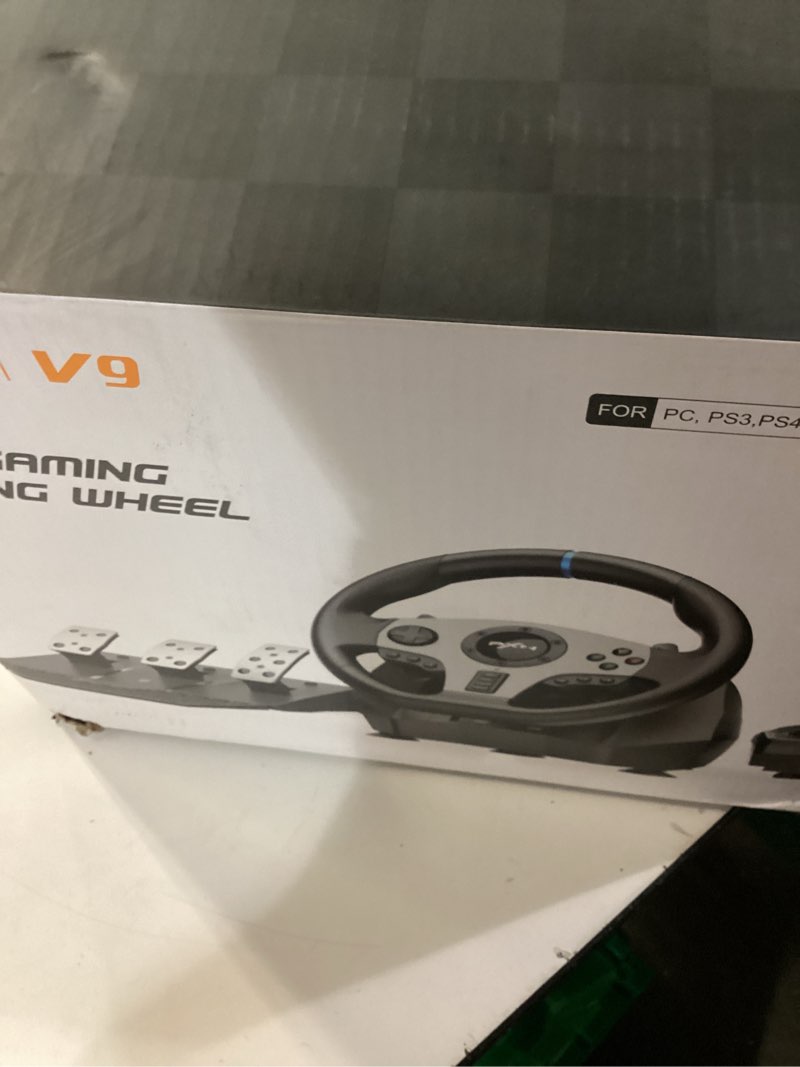 Condition photo showing New/Like New for pxn racing wheel - steering wheel v9 driving wheel 270°/ 900° degree vibration gaming steering wheel with shifter and pedal for ps4, pc, ps3, xbox series x|s, xbox one(v9)