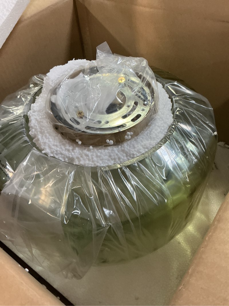Condition photo showing New/Like New for Mint Green Mid Century Modern Close-to-Ceiling Light 11.02" Vintage Flush Mount Light Fixture with Thickened Glass for Hallway, Kitchen, Corridor, Entryway Lighting
