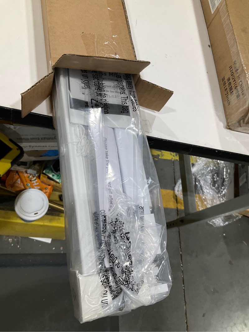 Condition photo showing Good Condition for LazBlinds No Tools No Drill 1" Vinyl Mini Blinds, Cordless Blinds for Windows, Light Filtering Horizontal Window Blinds & Shades, 20" W x 36" H, White Cordless-white 20" W x 36" H