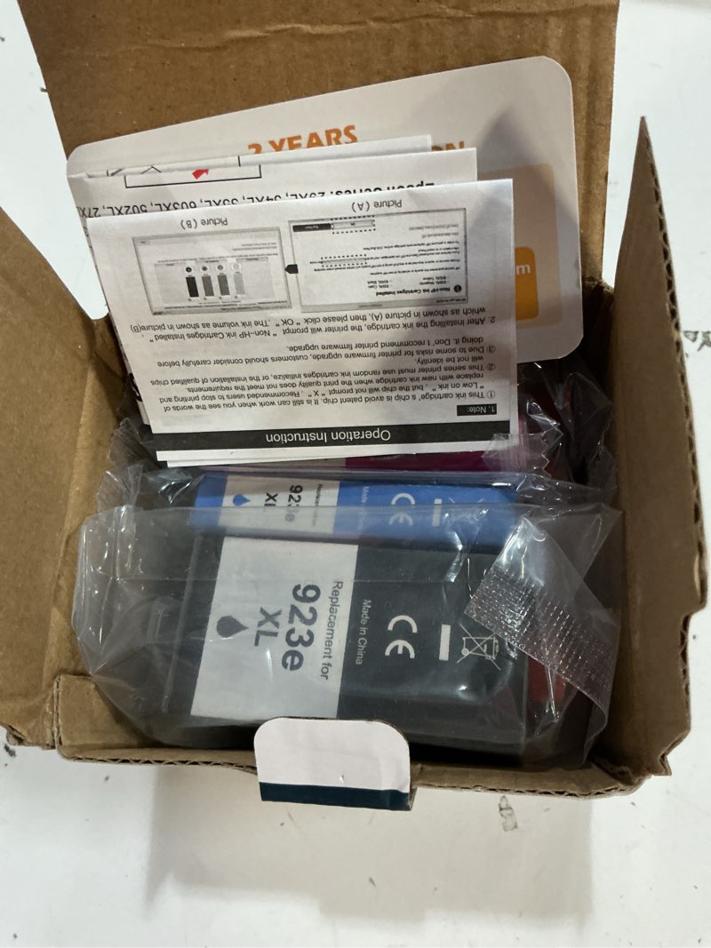 Condition photo showing New/Like New for tokyoink 923 923e 923xl ink cartridges combo pack with chip replacement for hp 923 923e ink cartridges for hp printer officejet pro 8130e 8135e 8139e 8125e 8138e 8122e 8120 8124e 8130(4 pack b/c/m/y)