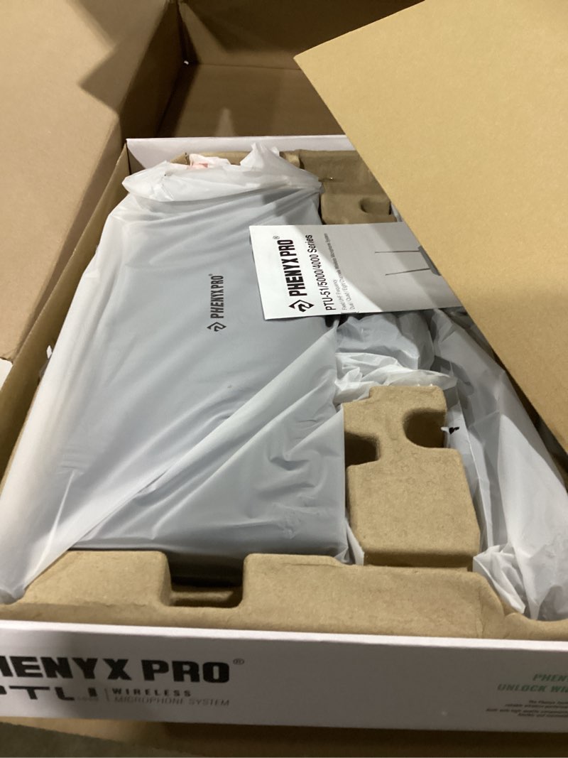 Condition photo showing Good Condition for Phenyx Pro Wireless Microphone System, 4-Channel UHF Wireless Mic, Fixed Frequency Metal Cordless Mic with 4 Handheld Dynamic Microphones, 260ft Range, Mics for Singing, Church(PTU-5000-4H)