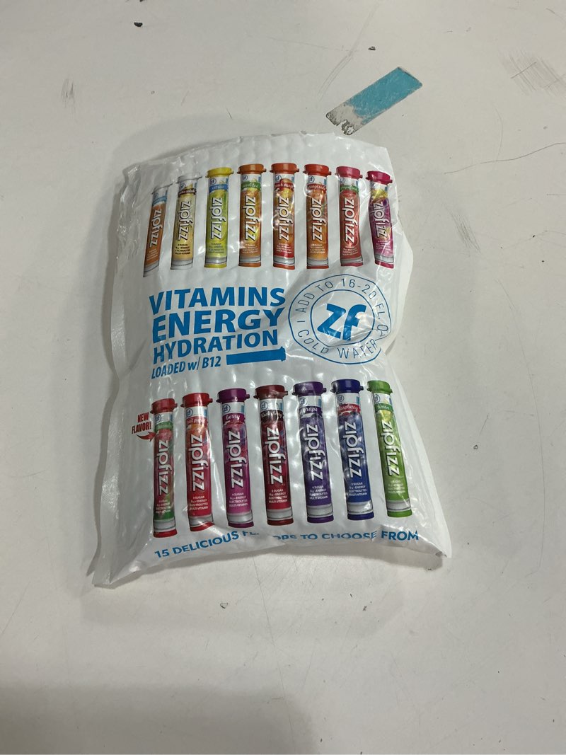 Condition photo showing New/Like New for ( Exp/04/2026) Zipfizz Daily Energy Drink Powder, Variety Pack, 15 Pack | 3-in-1 Sustained Energy, Rapid Hydration, and Essential Vitamins | Sugar-Free | Electrolyte Powder | Contains Vitamin B-12 & Antioxidants Variety 0.39 Ounce (Pack of 15)