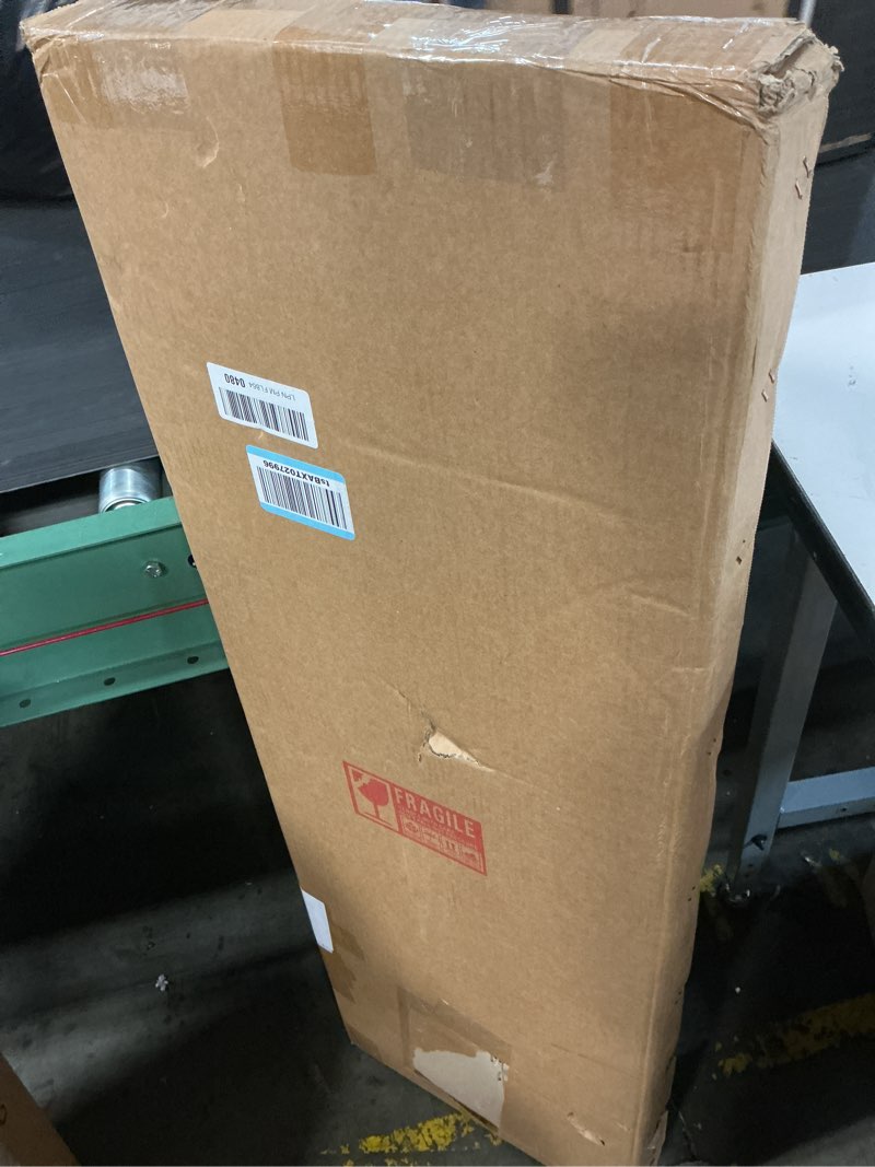 Condition photo showing New/Like New for aazzkang full length mirror large wall mirrors with metal framed 43"x14" rectangle modern decorative for bedroom living room bathroom home entryway white 43"l x 14"w white