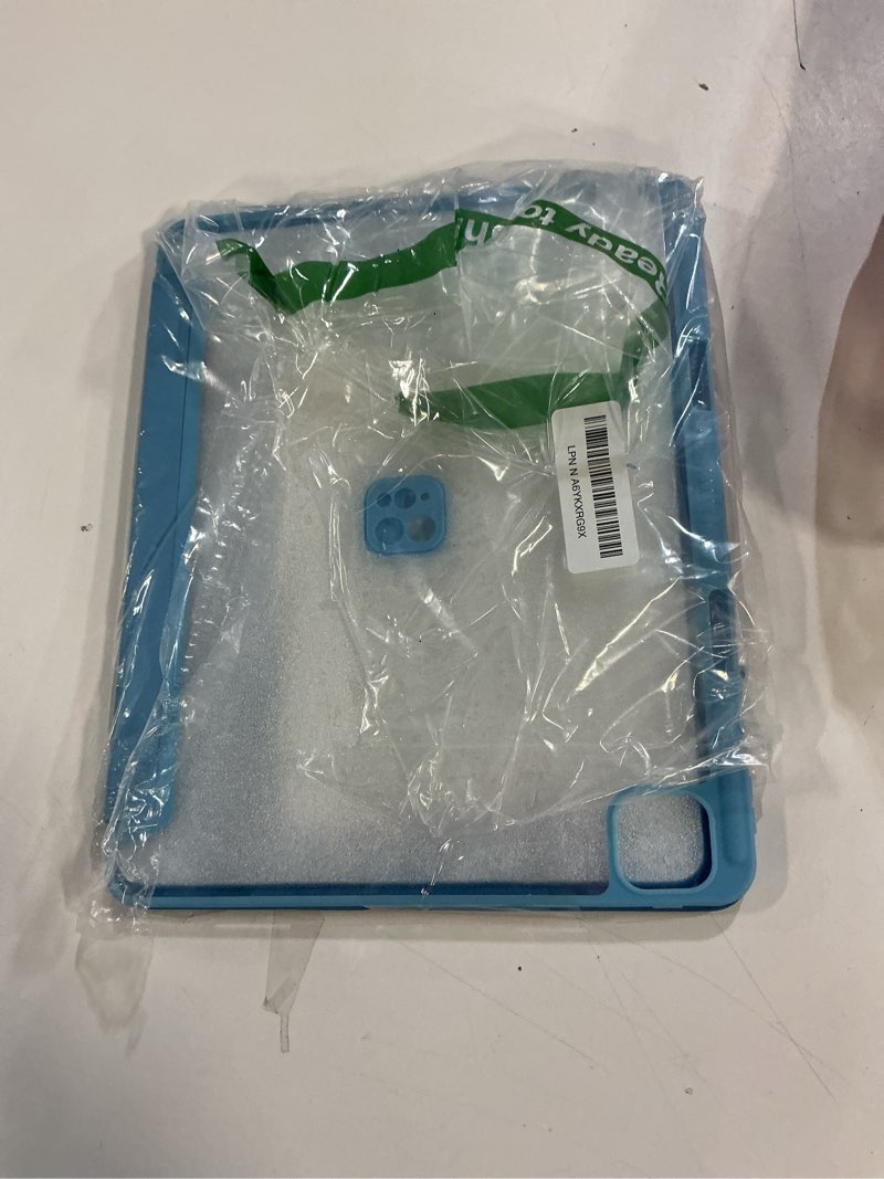 Condition photo showing Good Condition for VIKESI for iPad Pro 12.9 Case 6th/5th/4th/3rd Generation 2022/2021/2020/2018,Clear Back Cover[Built-in Pencil Holder,Auto Sleep/Wake,Camera Protection] for 12.9-inch iPad Pro-Ice Blue
