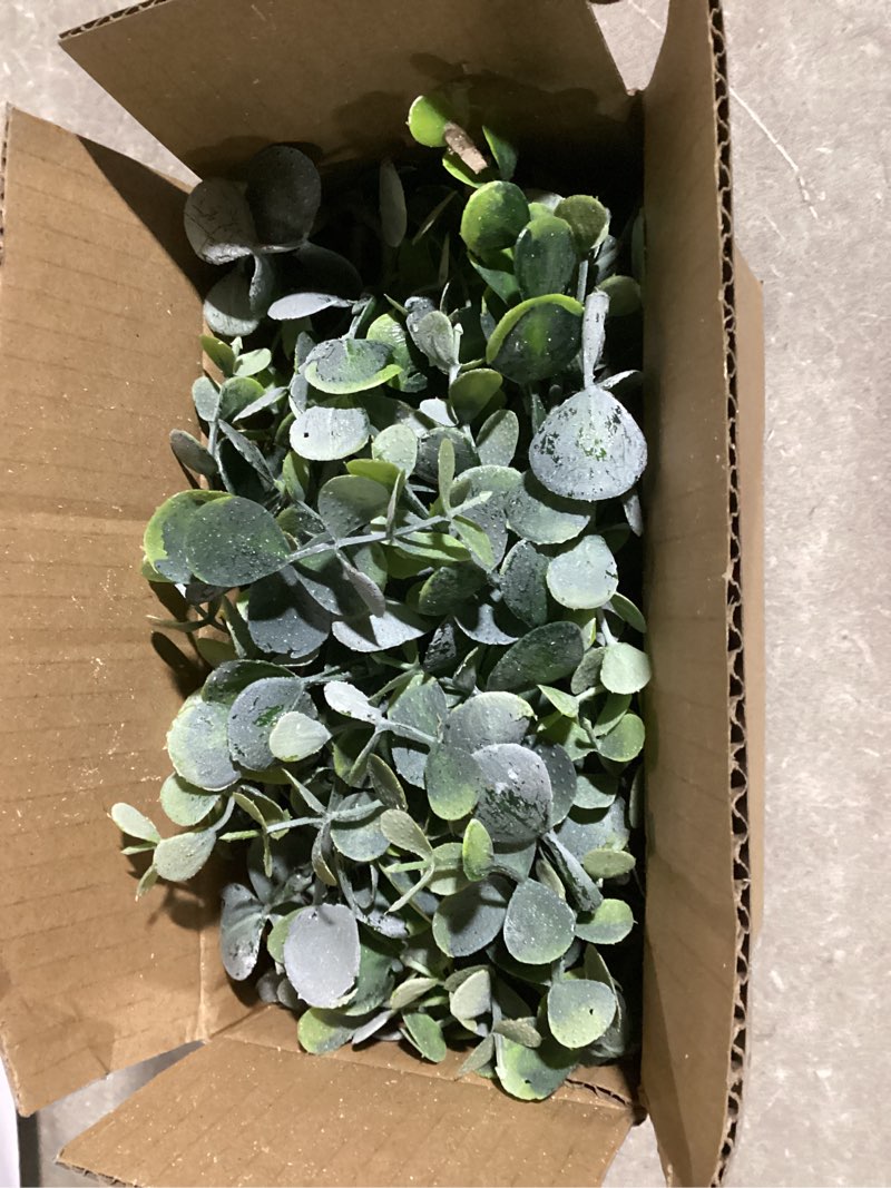Condition photo showing Good Condition for dearhouse faux eucalyptus garland plant, 2 pack artificial vines hanging eucalyptus leaves greenery garland for wedding backdrop arch wall decor, 6 feet/pcs uv protected indoor outdoor
