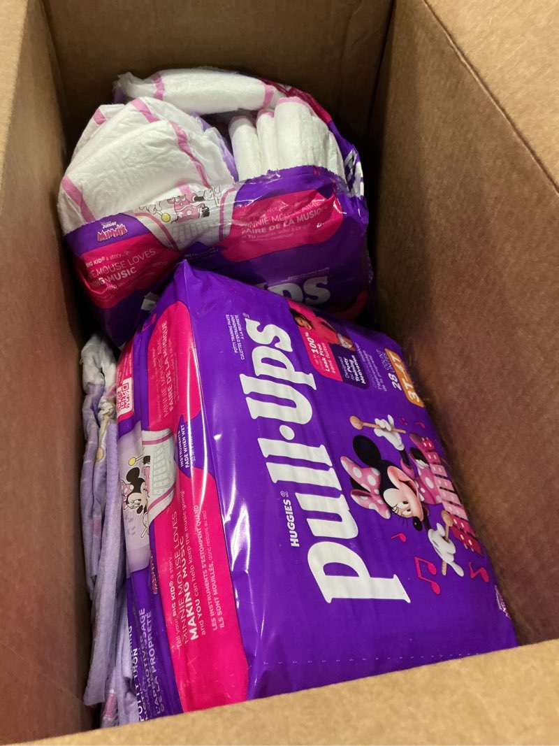 Condition photo showing As Is for pull-ups girls' potty training pants, size 3t-4t training underwear (32-40 lbs), 112 count (4 packs of 28) 3t-4t 112