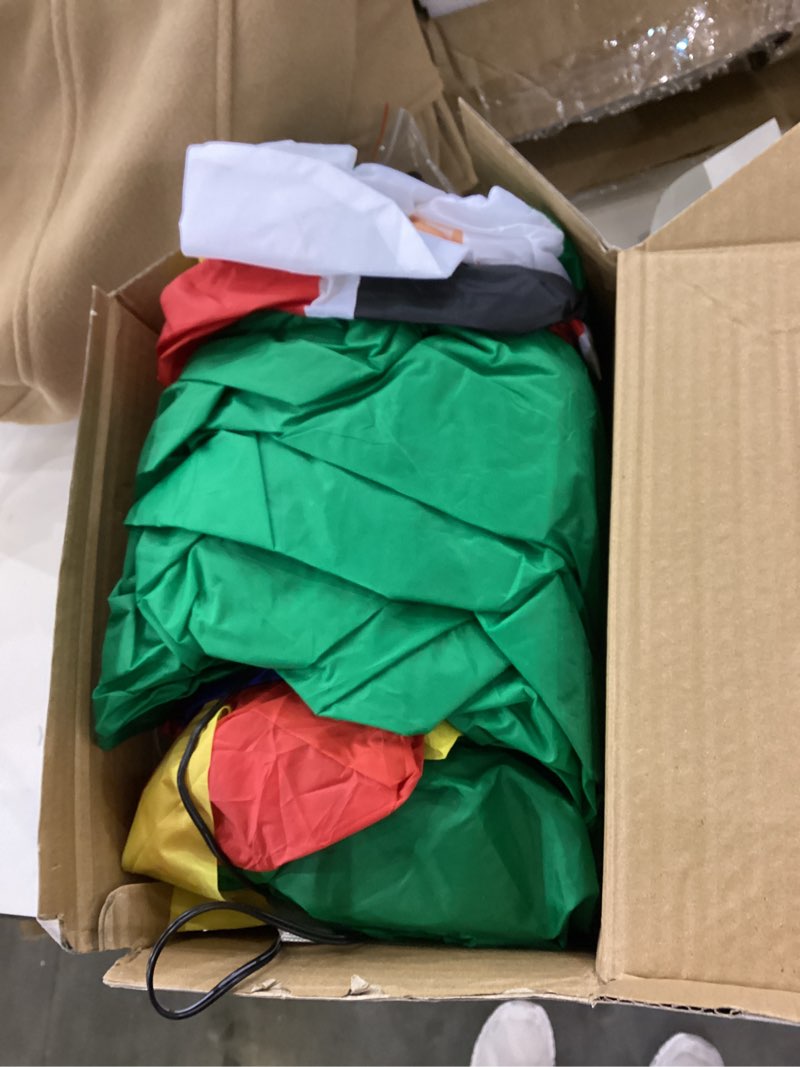 Condition photo showing As Is for yofit 6 Ft Christmas Inflatables Outdoor Decorations, Inflatable Christmas Tree with Santa & Gift Boxes, Blow up Inflatable Tree with LED Lights for Indoor Outdoor Garden Yard Lawn Holiday Party