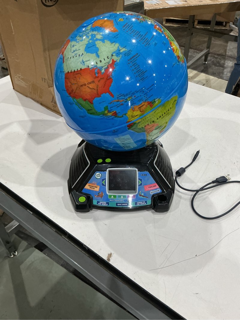 Condition photo showing As Is for leapfrog magic adventures globe bbc educational interactive toy & stylus tested