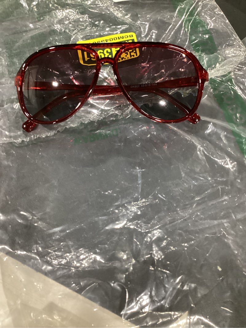 Condition photo showing As Is for (similar) livho trendy polarized aviator sunglasses women men, retro sun glasses for women men 2025, oversized uv protection shades red polarized