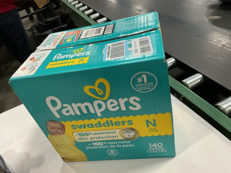 Condition photo showing New/Like New for Pampers Swaddlers Diapers, Size 0 (up to 10 lbs), 140 Count, Absorbent, Keeps Baby Dry and Comfortable, Skin Safe Disposable Baby Diaper (Packaging May Vary) Newborn 140