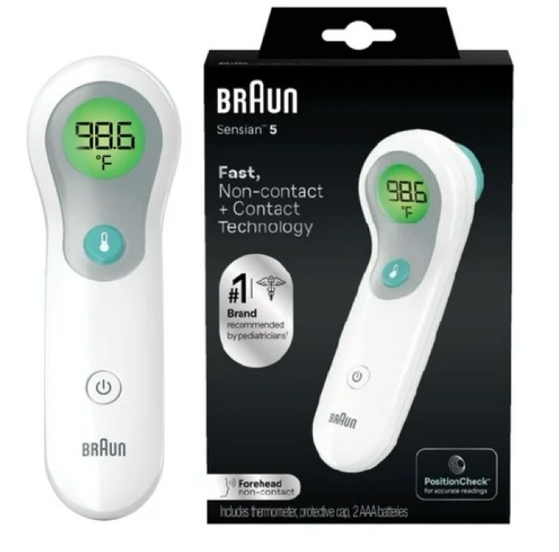 Braun No Touch Forehead Digital Thermometer, FSA & HSA Eligible, White