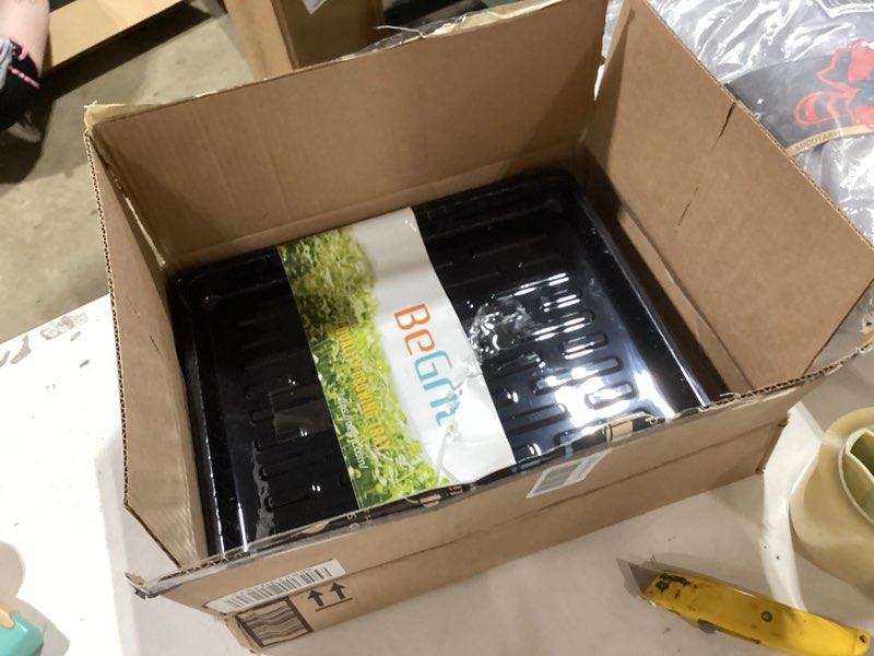 Condition photo showing Good Condition for begrit microgreen seed starter grow trays shallow seeding germination flats non standard 1015 tray no holes plant sprouter propogation tray 10-pack 10p 1.2in shallow