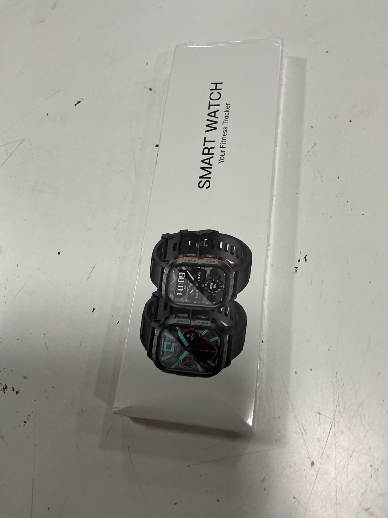 Condition photo showing New/Like New for smart watch for men fitness tracker: waterproof military digital mens watches make answer call smartwatch android phone iphone samsung compatible step pedometer running sleep spo2 heart rate monitor black