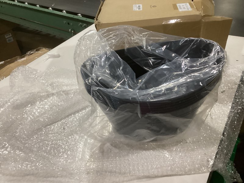 Condition photo showing Good Condition for Patelai 6 Pcs Ice Buckets Bulk, Plastic Ice Buckets with Handles, Oval Storage Tub, Large Capacity Ice Drink Tub for Party Bar Wine Beer Champagne Beverage Bottle Cooler(4.5 Liter,Black) Black 4.5 Liter