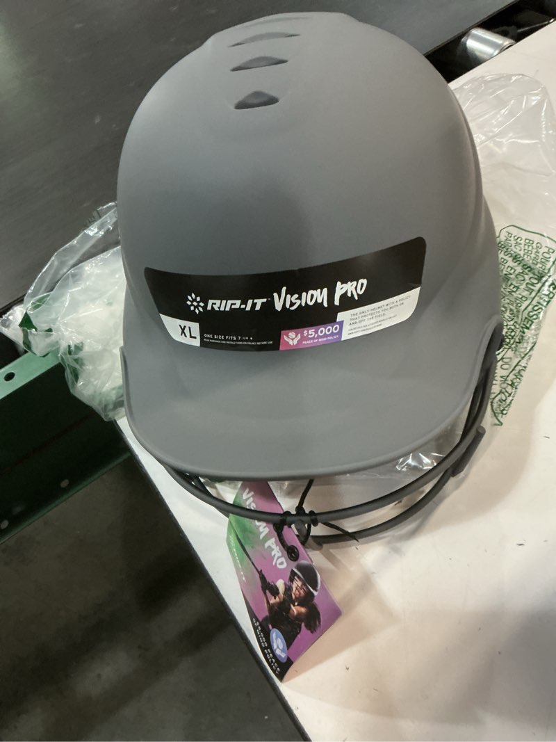 Condition photo showing Good Condition for rip-it | vision pro softball batting helmet | matte | lightweight womens sport equipment x-large matte charcoal