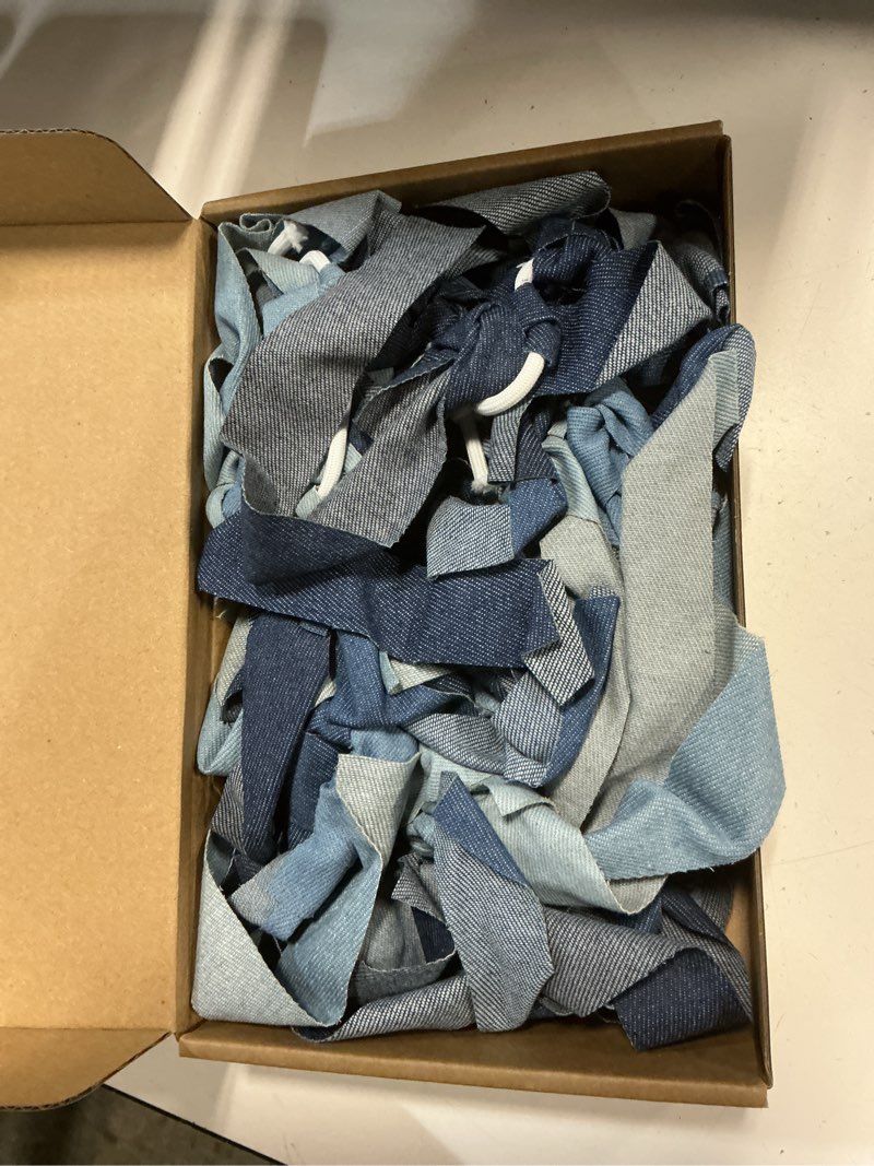 Condition photo showing Good Condition for breling 2 pcs blue jean baby shower decorations denim and diamonds party decorations blue jean party decor for bachelorette, wedding, cowboy theme, reusable fabric hanging bunting (strip) 2 strip