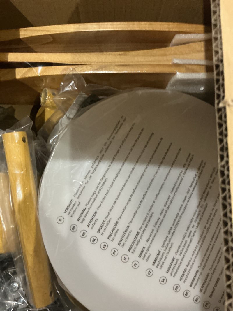 Condition photo showing New/Like New for 42 inch ceiling fans with lights, 3 blades modern ceiling fan with remote control, solid wood fan with light for patios, outdoor, living room, dining room, bedroom natural wood -3 46inch