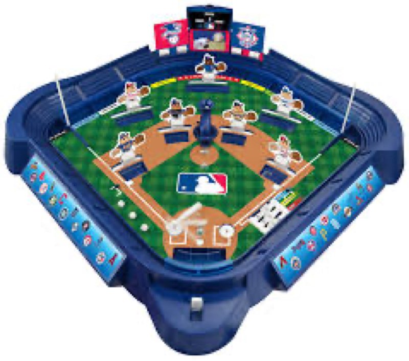 mlb slammin' sluggers magnetic baseball tabletop game – 2-player board game with 20" x 20" field, sc