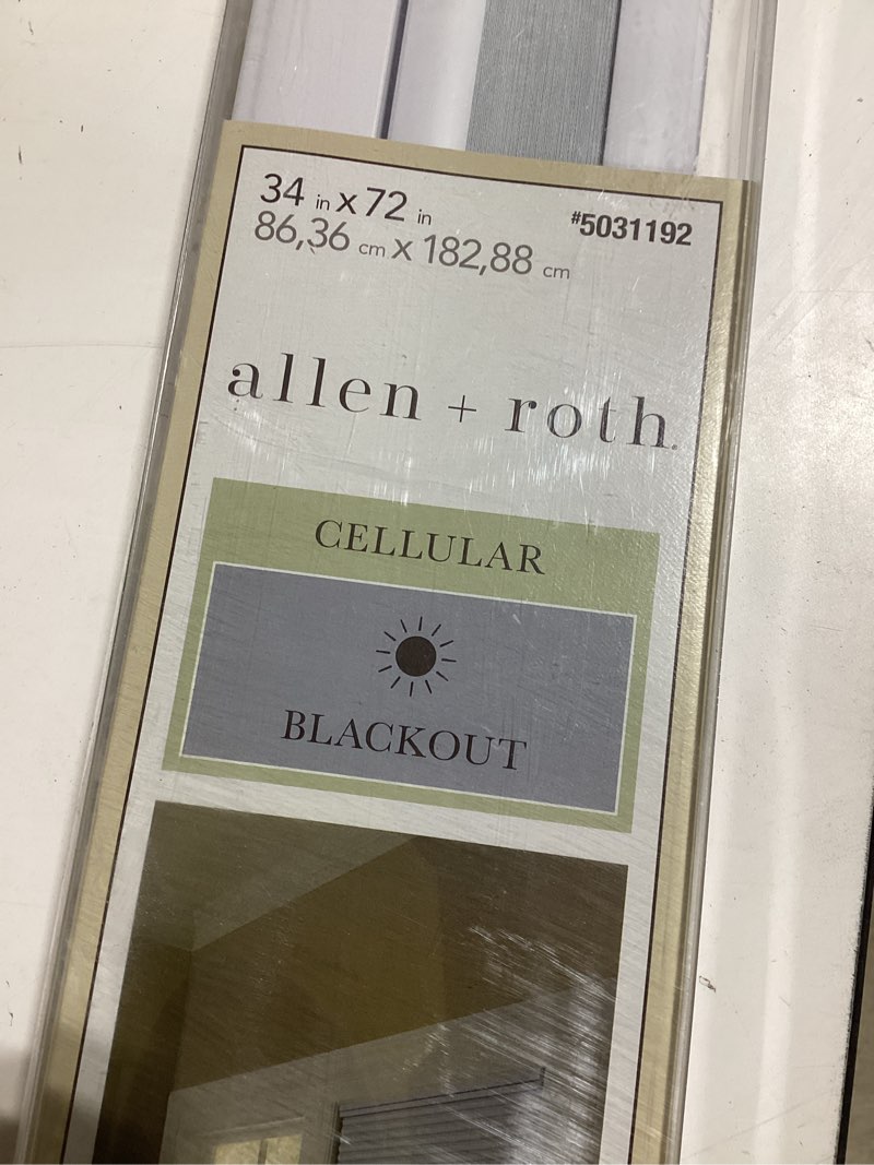 Condition photo showing Good Condition for  allen + roth TDBU Blackout 34-in x 72-in White Room Darkening Blackout Cordless Top-Down/Bottom-Up Cellular Shade Item #5031192 | Model #54816