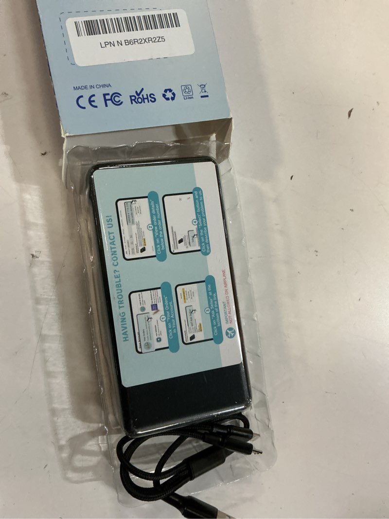 Condition photo showing Good Condition for lilio portable charger power bank?60,000mah battery pack, 22.5w power bank fast charging with usb cable, phone charger for iphone 17/16/15/14/13 all series/samsung/android, camping essentials, black