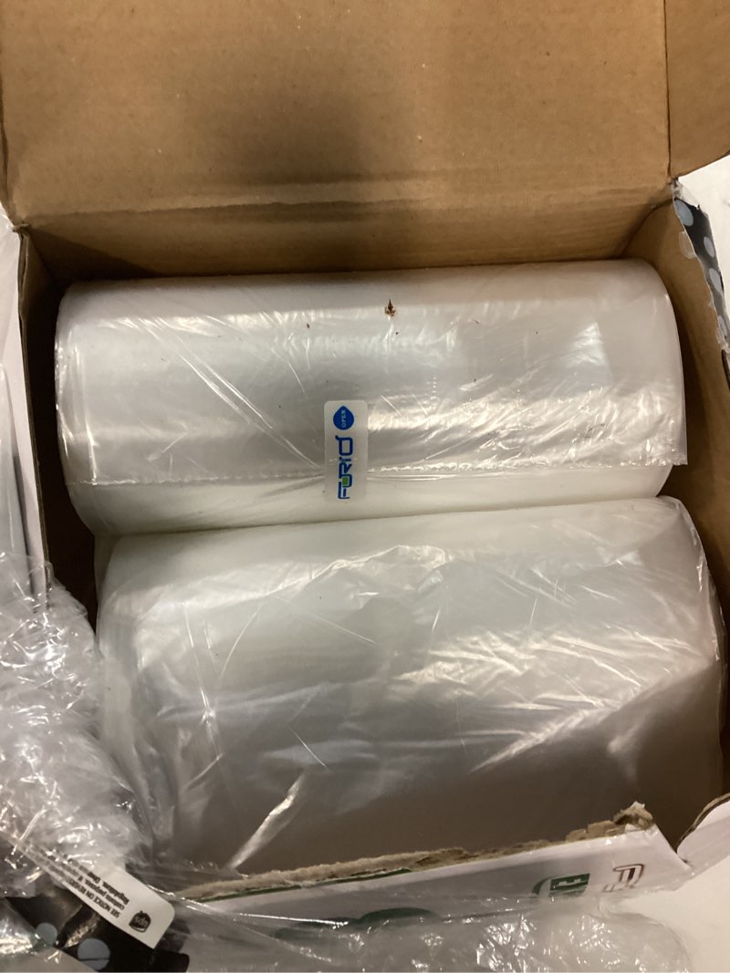 Condition photo showing As Is for forid clear trash bags, 8 gallon garbage bags, wastebasket bin liners 220 count plastic trash bags for bathroom bedroom office garbage can 30 liters - durable & thick trash bag - medium 55 count (pack of 4) clear 8 gal