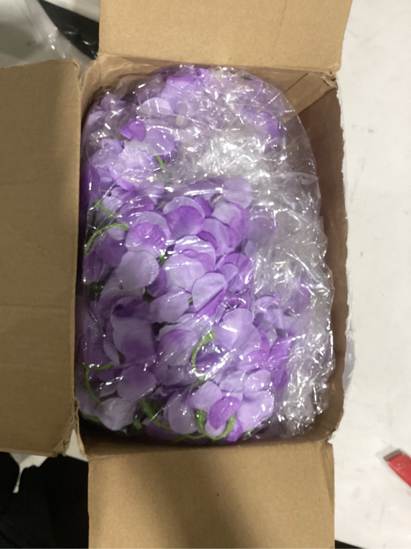 Condition photo showing Good Condition for tigeen 100 pcs hydrangea artificial flowers bulk 7.48 inch artificial hydrangeas with removable stems faux flowers wedding decor for home garden party decoration diy project (lavender) lavender 100