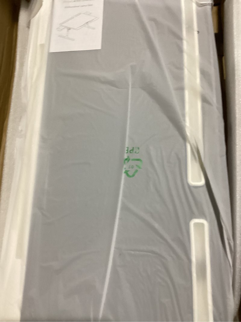 Condition photo showing New/Like New for laptop bed desk with adjustable heights and angles, upgraded-sturdy foldable laptop lap desk for bed/sofa/couch/floor, lap tablet desk (no drawer, grey) gray large without bag (13.4"x23.6")