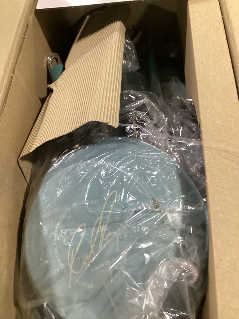 Condition photo showing Good Condition for rachael ray create delicious nonstick cookware induction pots and pans set, 13 piece - teal shimmer