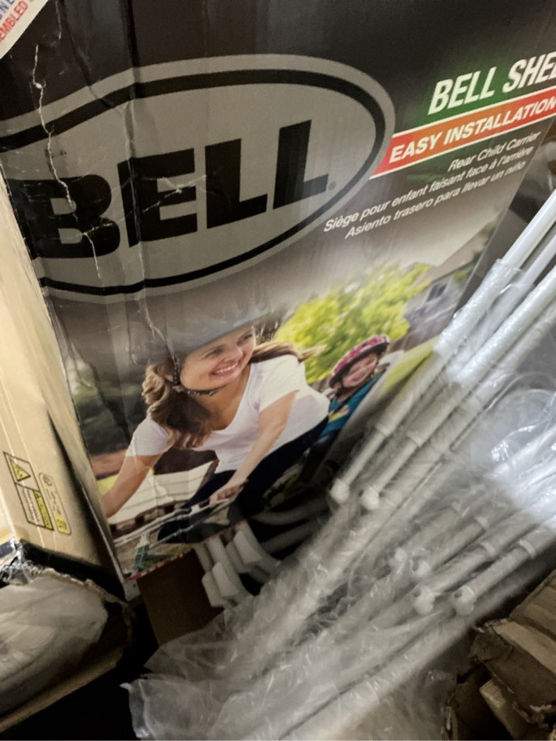 Condition photo showing Good Condition for BELL Shell Rear Child Carrier in Gray, Gray Shell Rear Carrier