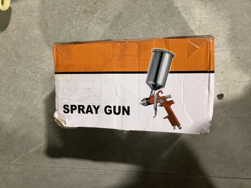 Condition photo showing Good Condition for bang4buck high performance hvlp gravity feed spray gun with 1.4mm 1.7mm 2.5mm fluid tips, 1000cc aluminum cup for auto paint, primer, clear/top coat & touch-up red