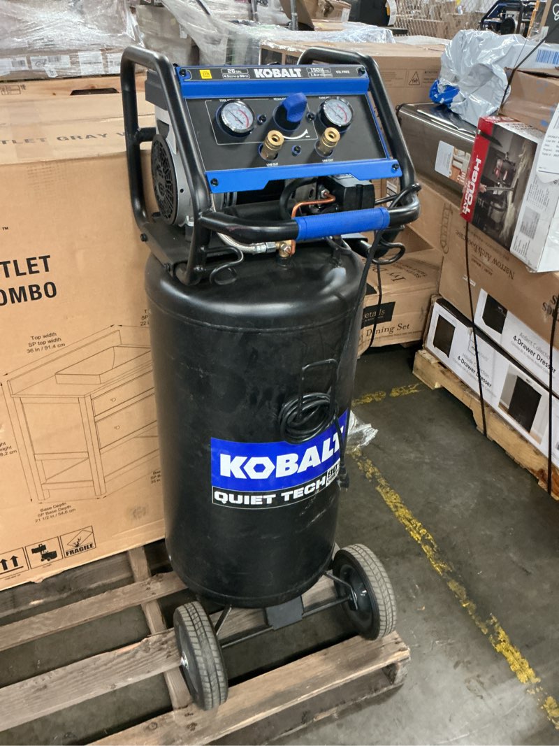 Condition photo showing Good Condition for kobalt quiet tech air compresser