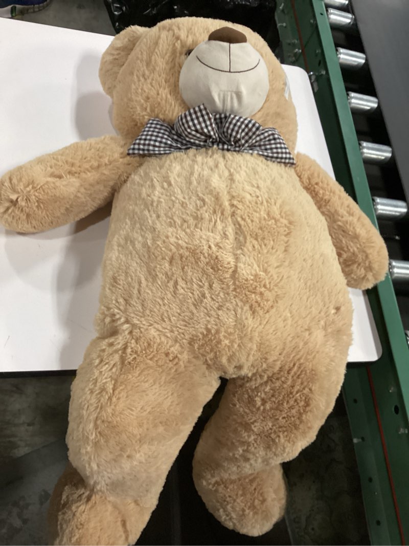 Condition photo showing Good Condition for MaoGoLan Giant Teddy Bear 4 Feet,Adorable and Cuddly Big Bear Stuffed Animal 47", Classic Teddy Bear Plush Gift Decoration for Baby Shower,Party,Birthday,Valentines Day,Tan Brown 47 inches