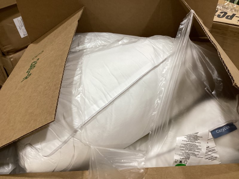Condition photo showing Good Condition for cozylux soft supportive bed pillows for side and back sleepers, oeko-tex certified down alternative filling, hotel quality fluffy sleeping pillow, white, queen - 18" x 28", 2 pack queen - 18" x 28" 2