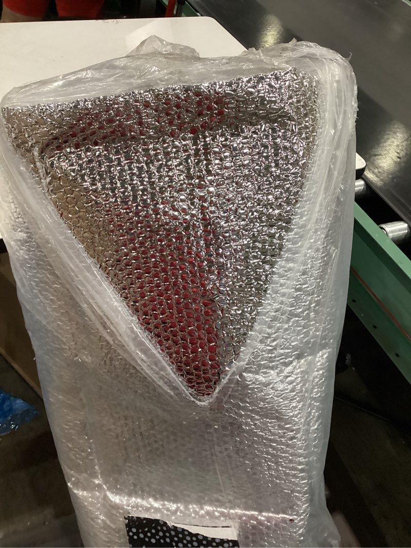 Condition photo showing Good Condition for insulation foil,bubble insulation foil, thermal insulation roll double bubble aluminum foil heat reflective self-adhesive energy saving(we don’t know the size)